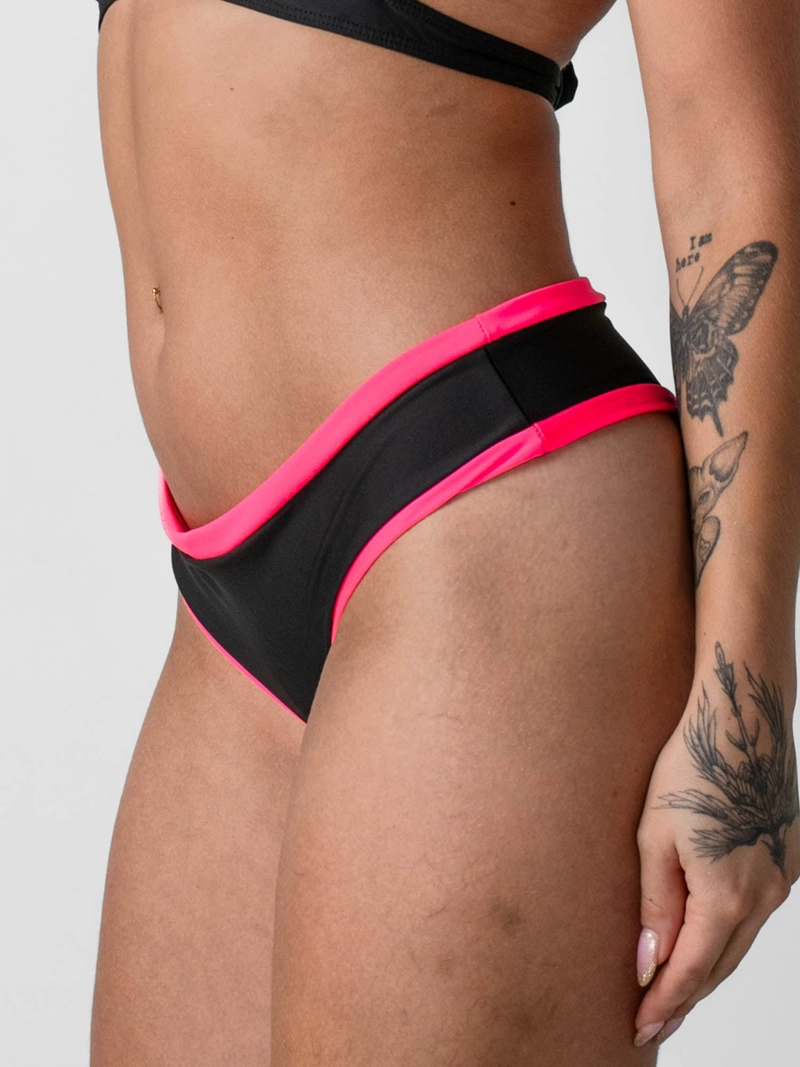 BOTTOM DE BIKINI DAIKIRI MUJER CALZON PRETINA ANCHA SIN ELASTICOS NEGRO ROSADO FUCSIA FLUOR - 4