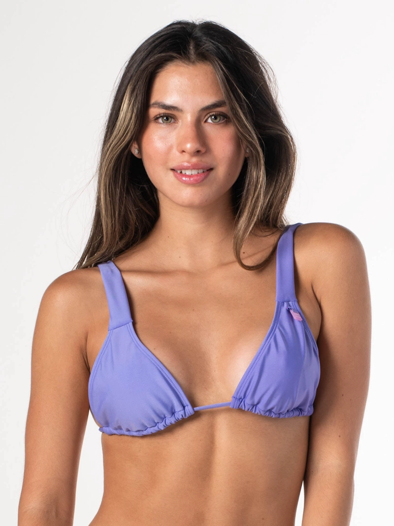 TOP DE BIKINI DAIKIRI MUJER TRIANGULO ANCHO VIOLETA AZULADO PROTECCION UV50+ - 1