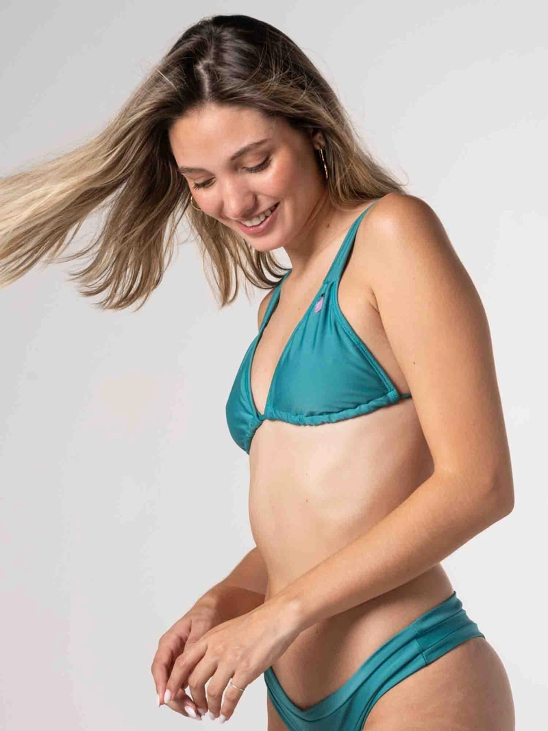 TOP DE BIKINI DAIKIRI MUJER TRIANGULO ANCHO VERDE OSCURO PROTECCION UV50+ - 4