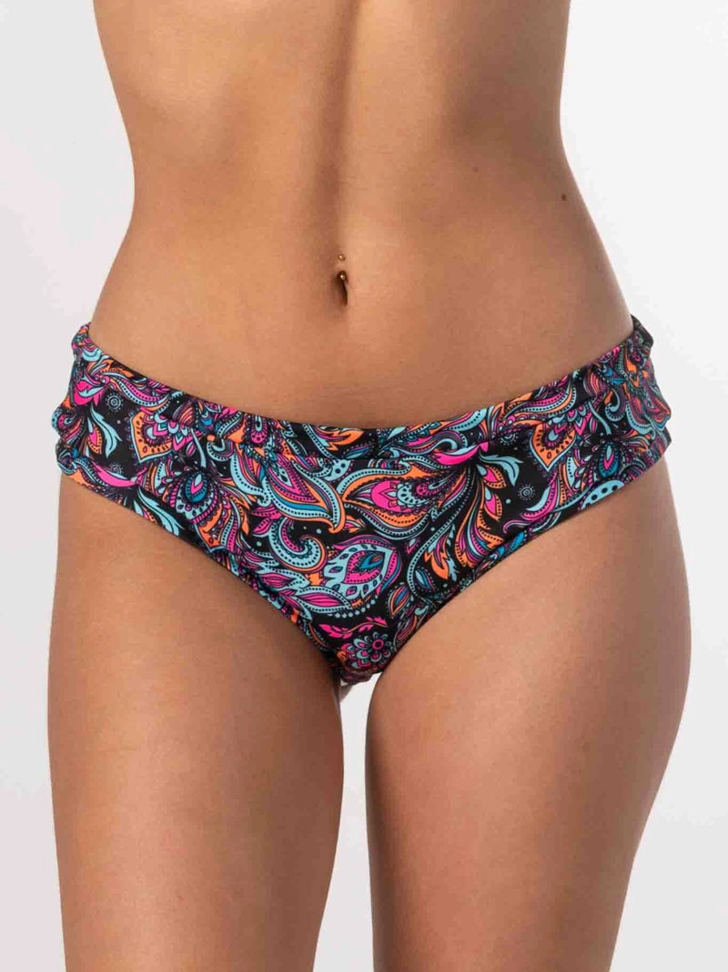 BOTTOM DE BIKINI DAIKIRI MUJER CALZON PRETINA ANCHA SIN ELASTICOS BULGARO NEGRO FLUOR PROTECCION - 1