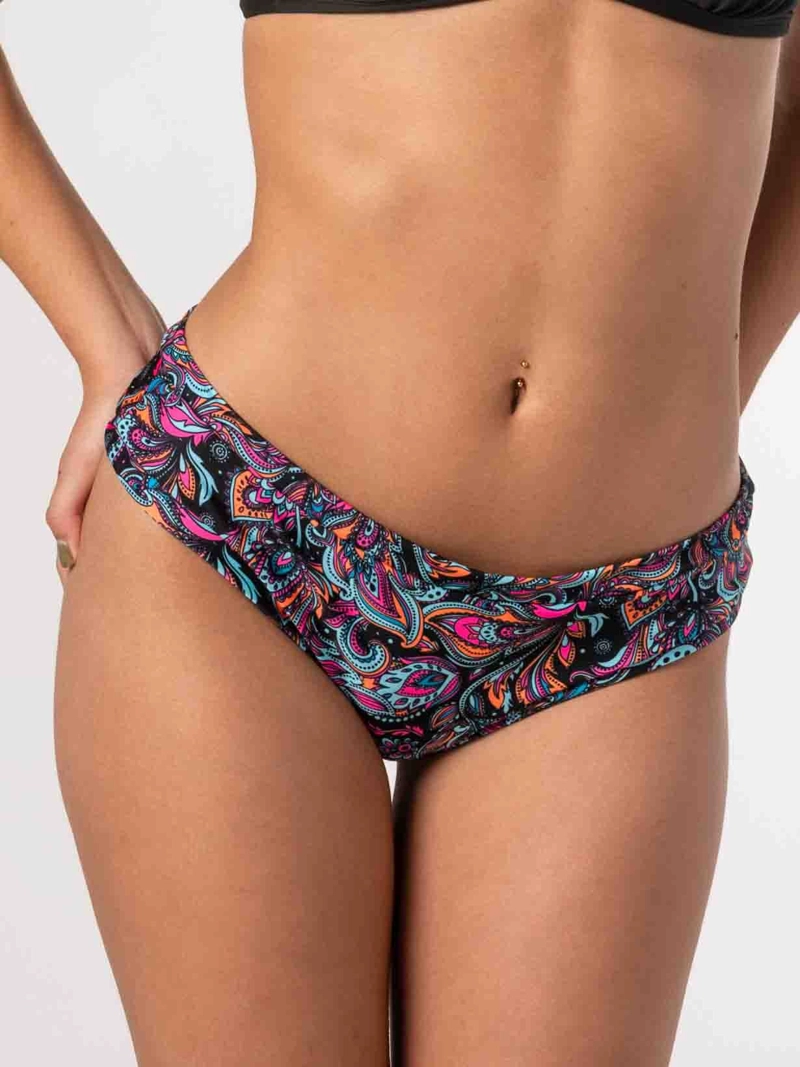 BOTTOM DE BIKINI DAIKIRI MUJER CALZON PRETINA ANCHA SIN ELASTICOS BULGARO NEGRO FLUOR PROTECCION - 3
