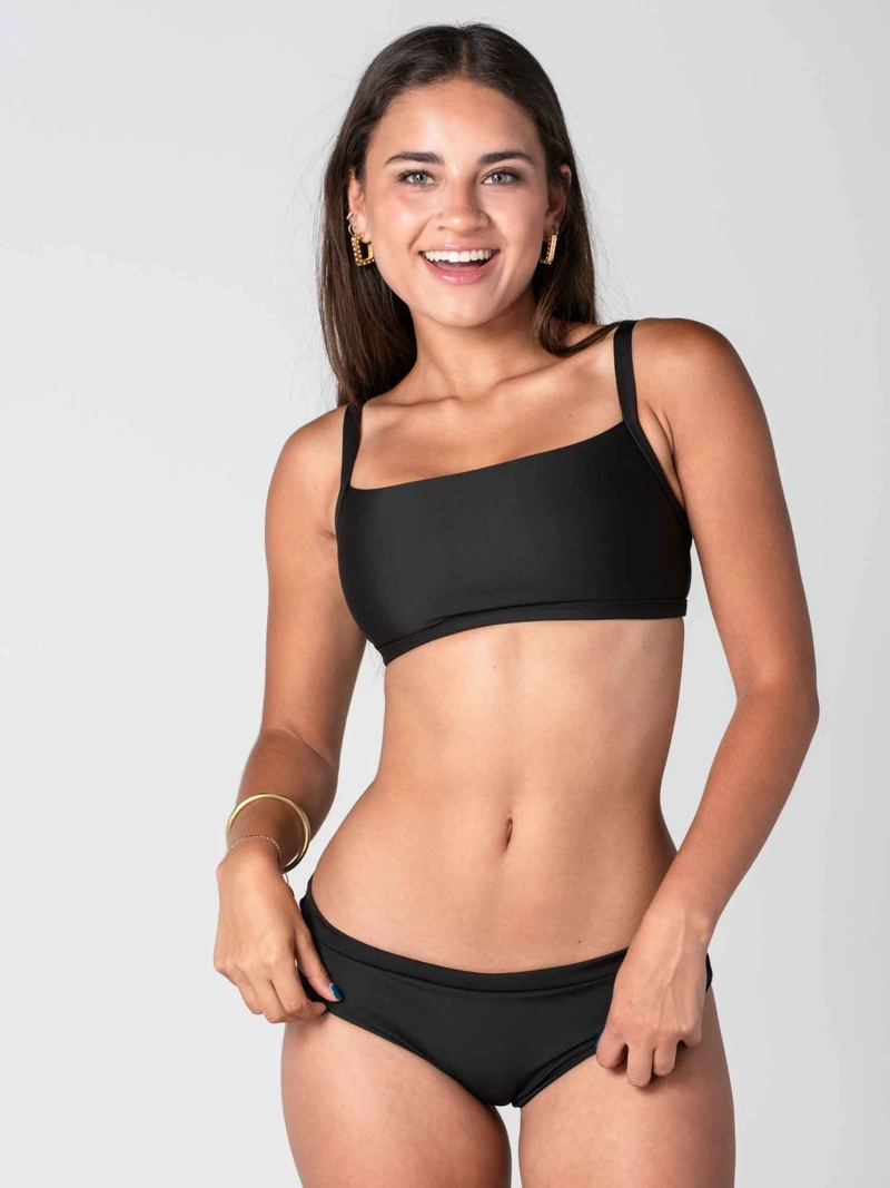 TOP DE BIKINI DAIKIRI MUJER ESCOTE CUADRADO AJUSTABLE NEGRO PROTECCION UV50+ - 7
