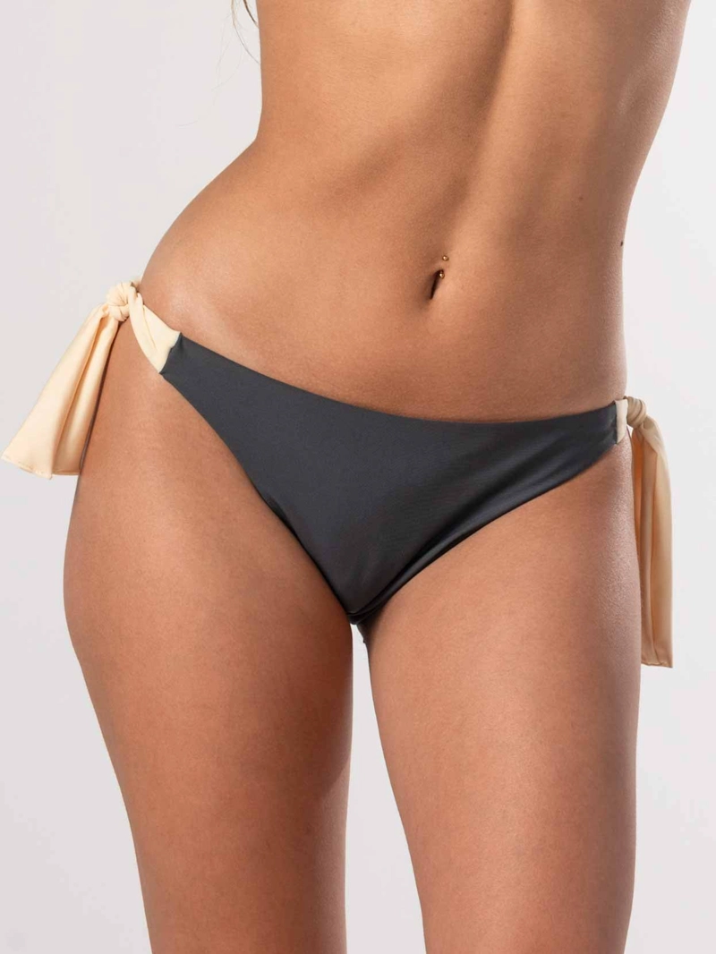 BOTTOM DE BIKINI DAIKIRI MUJER CALZON AMARRAS GRIS GRAFITO CREMA PROTECCION UV50+ - 1