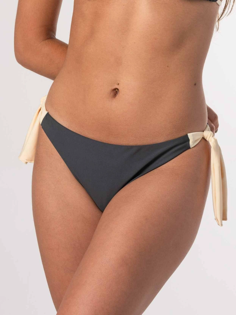 BOTTOM DE BIKINI DAIKIRI MUJER CALZON AMARRAS GRIS GRAFITO CREMA PROTECCION UV50+ - 6