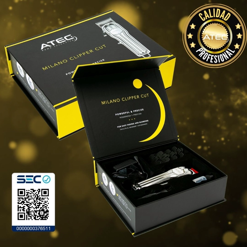 MÁQUINA CORTAPELO INALÁMBRICO ATEC MILANO CLIPPER CUT 1 VELOCIDAD - 4