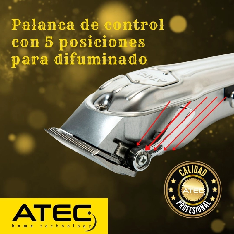 MÁQUINA CORTAPELO INALÁMBRICO ATEC MILANO CLIPPER CUT 1 VELOCIDAD - 5