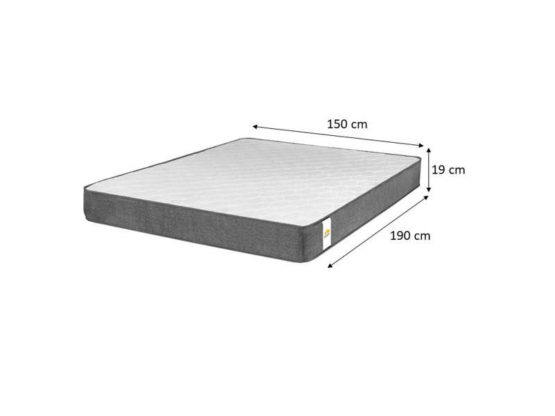 COLCHON COMFORT SILVER 2 PL GRIS - 7