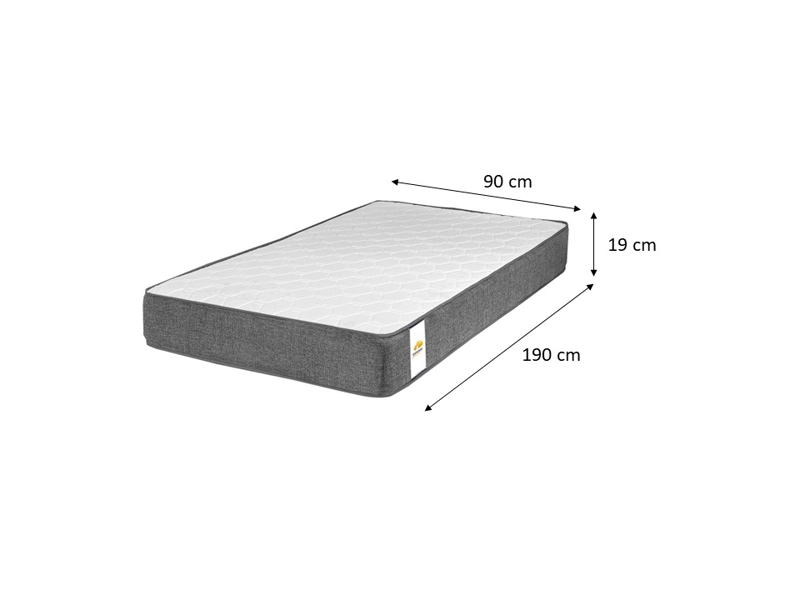 COLCHON COMFORT SILVER 1 PL GRIS - 7