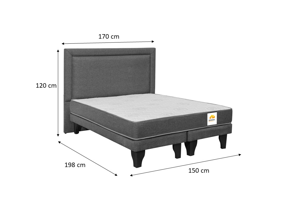 CAMA BD + RESPALDO SILVER 2 PL - 9