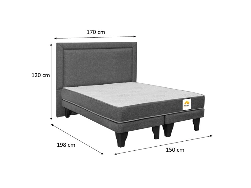 CAMA BD + RESPALDO SILVER 2 PL - 9