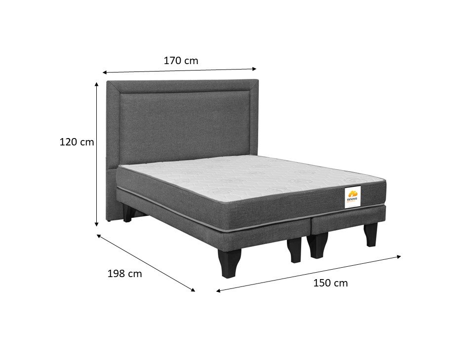 CAMA BD + RESPALDO SILVER 2 PL - 9