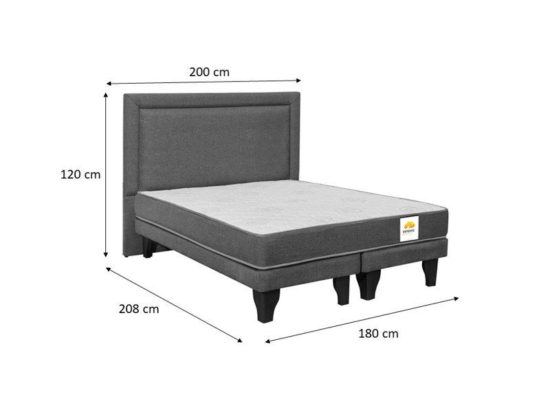 CAMA BD + RESPALDO SILVER KING - 9