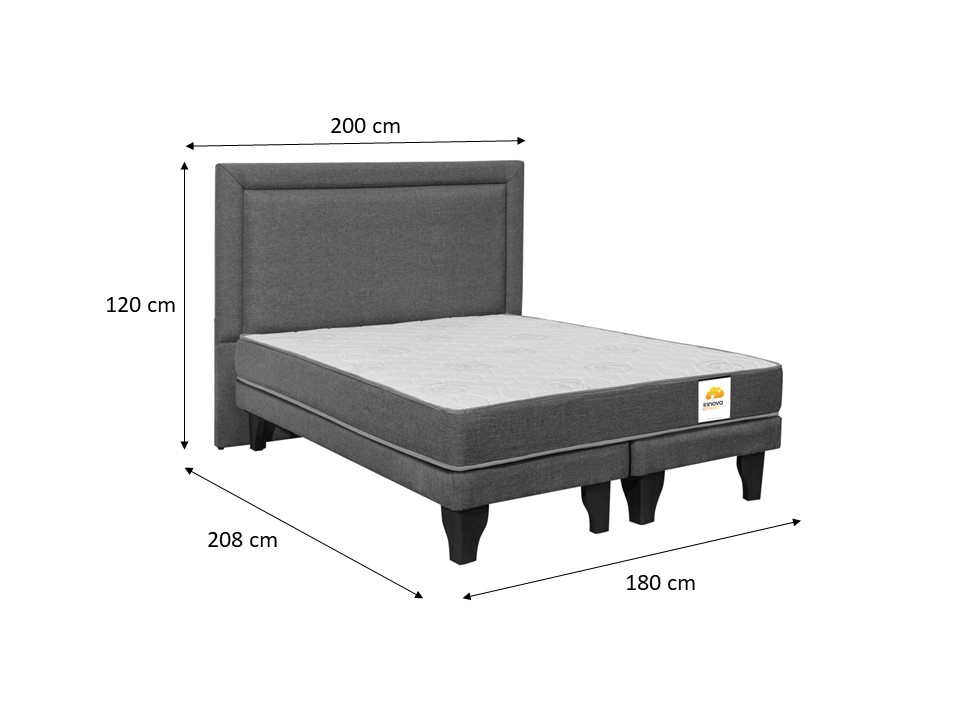 CAMA BD + RESPALDO SILVER KING - 9
