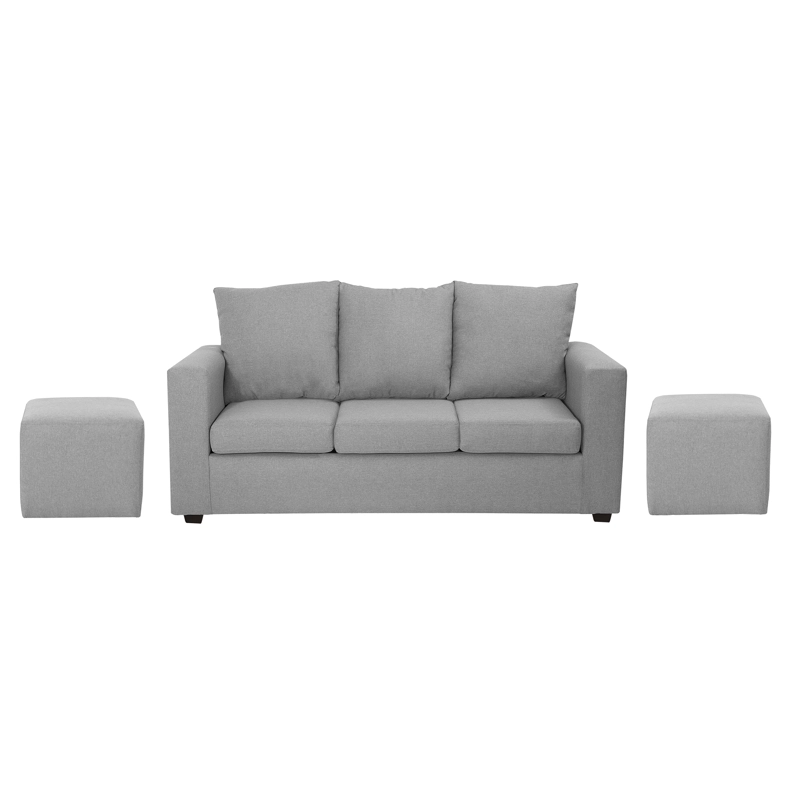 LIVING MARCO 3 CUERPOS + 2 POUF TELA - 2