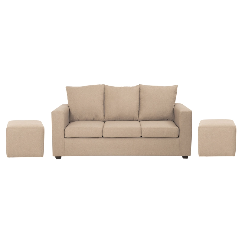 LIVING MARCO 3 CUERPOS + 2 POUF TELA - 2