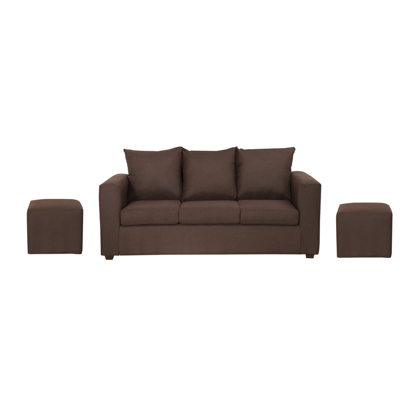 LIVING MARCO 3 CUERPOS + 2 POUF TELA - 2