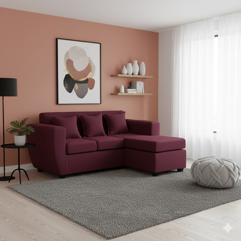 SECCIONAL KANSAS 3.1 FELPA  BEIGE - 3