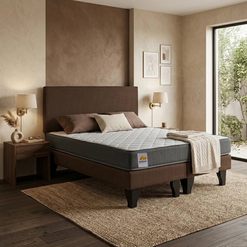 CAMA 2 PLAZAS SILVER + EVO TELA - 1