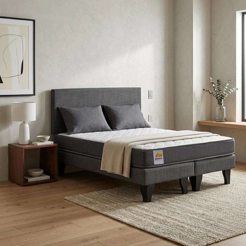 CAMA 2 PLAZAS SILVER + EVO TELA - 1