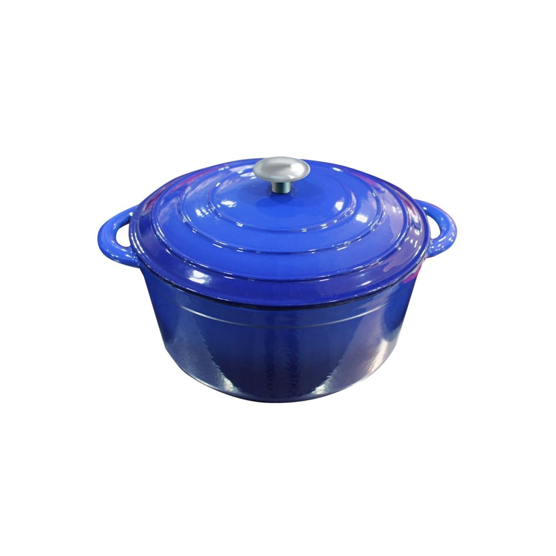 OLLA HIERRO FUNDIDO REDONDA AZUL 36X29X12.5 CM - 1