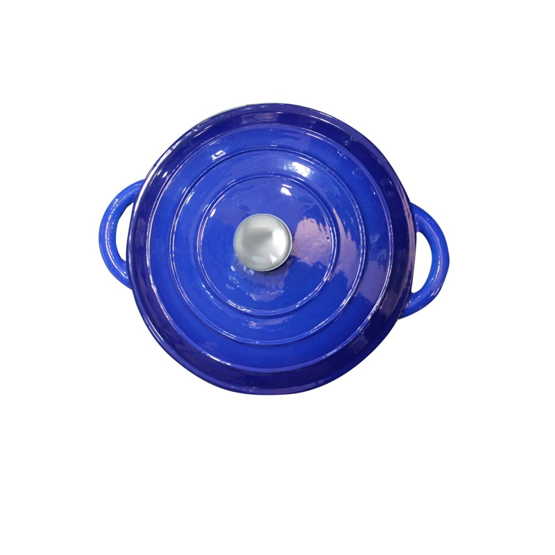 OLLA HIERRO FUNDIDO REDONDA AZUL 36X29X12.5 CM - 3