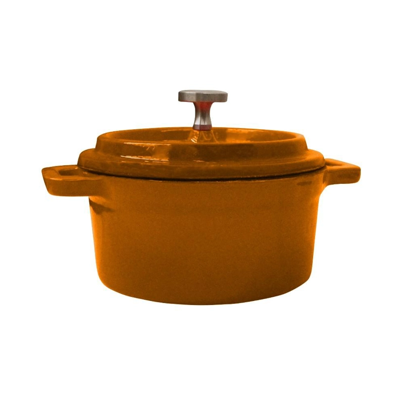 MINI OLLA HIERRO FUNDIDO NARANJA13X5CM - 1