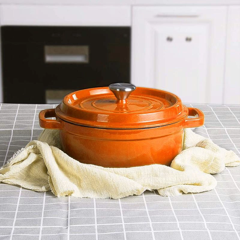 MINI OLLA HIERRO FUNDIDO NARANJA13X5CM - 2