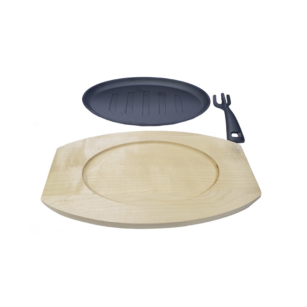 SARTEN DE HIERRO OVALADO CON BASE 27 CM - 2