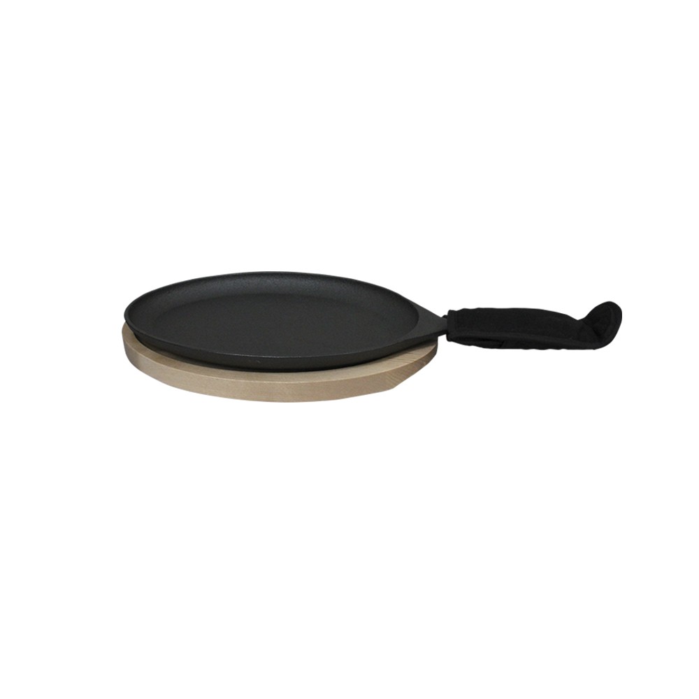 SARTEN DE HIERRO OVALADO CON BASE DE ROBLE 38CM - 2