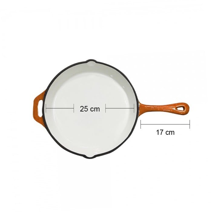 SARTEN HIERRO NARANJO 25 CM - 4