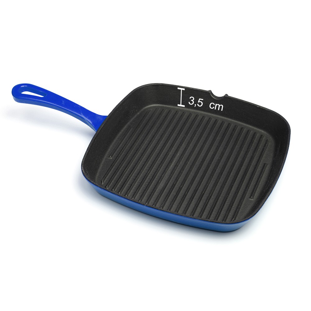 SARTEN HIERRO RECTANGULAR AZUL 24 - 3