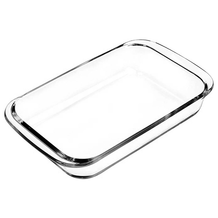 FUENTE RECTANGULAR DE VIDRIO 29.5X18X6.7CM - 1