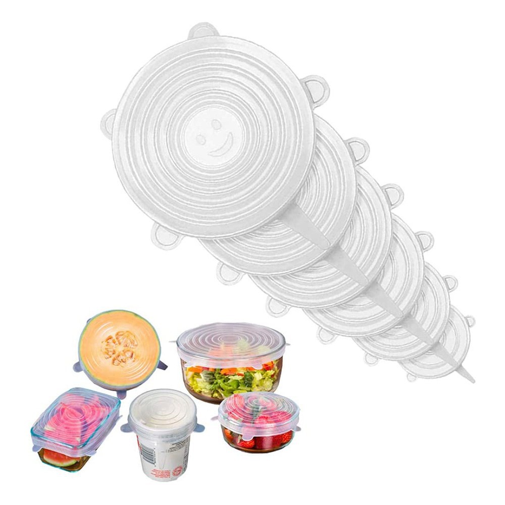TAPA DE SILICONA REUTILIZABLE AJUSTABLE FLEXIBLE *6 - 2