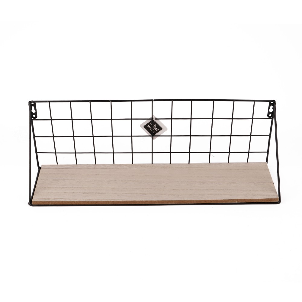 REPISA METALICA BASE MADERA 45*12*15 CM - 1