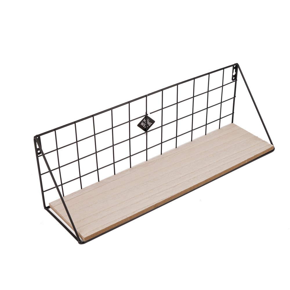 REPISA METALICA BASE MADERA 45*12*15 CM - 2