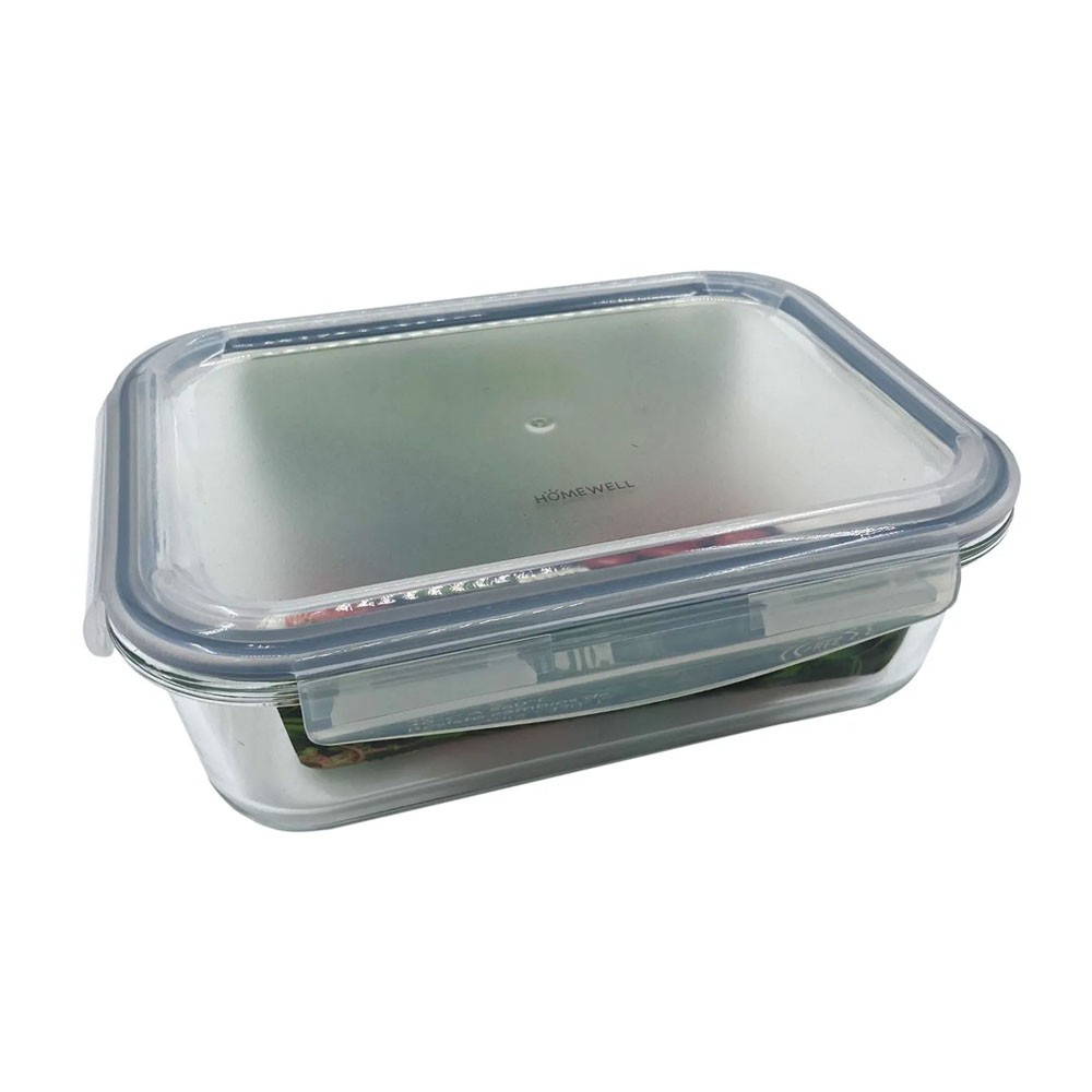 CONTENEDOR HERMETICO VIDRIO RECTANGULAR 1.5 LT - 1
