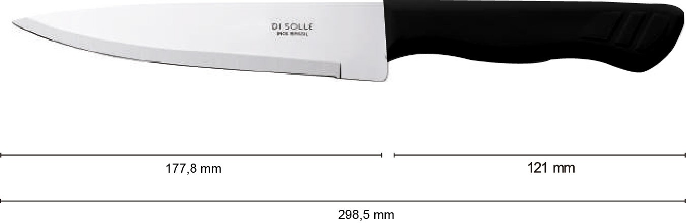 CUCHILLO UTILITARIO 18 CMS NEGRO PARATY - 2