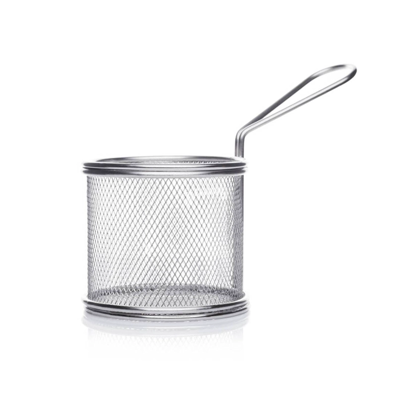 CANASTO FRITURA REDONDO ACERO INOX 9 X 9 CM. - 1