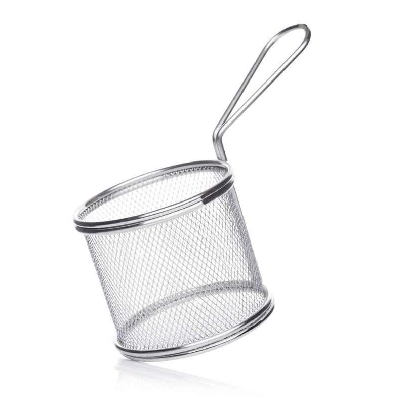 CANASTO FRITURA REDONDO ACERO INOX 9 X 9 CM. - 4