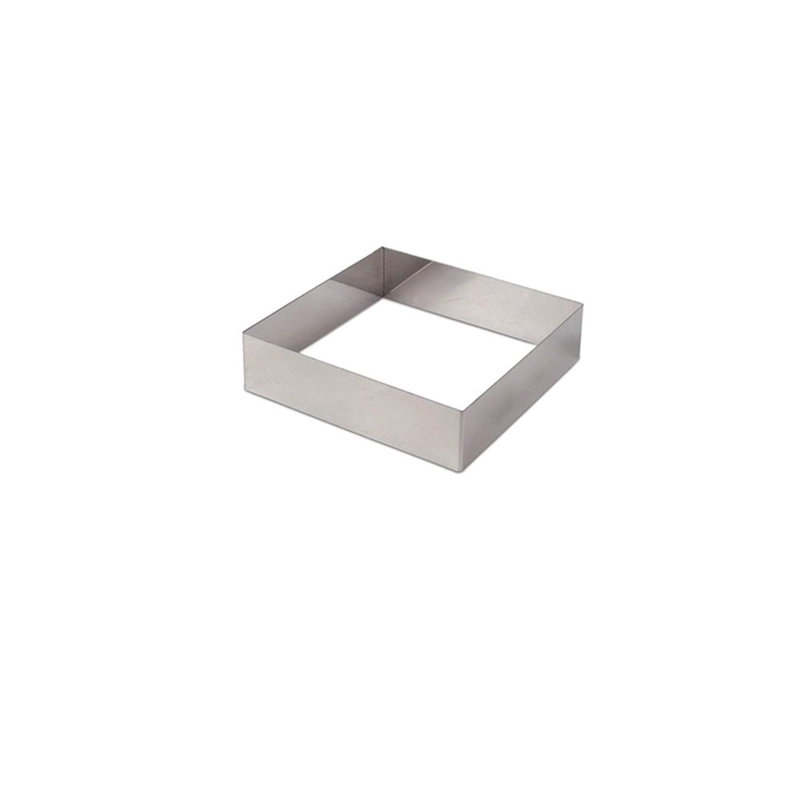 MOLDE CUADRADO ACERO INOX 14 X 14 X 4 CM - 1