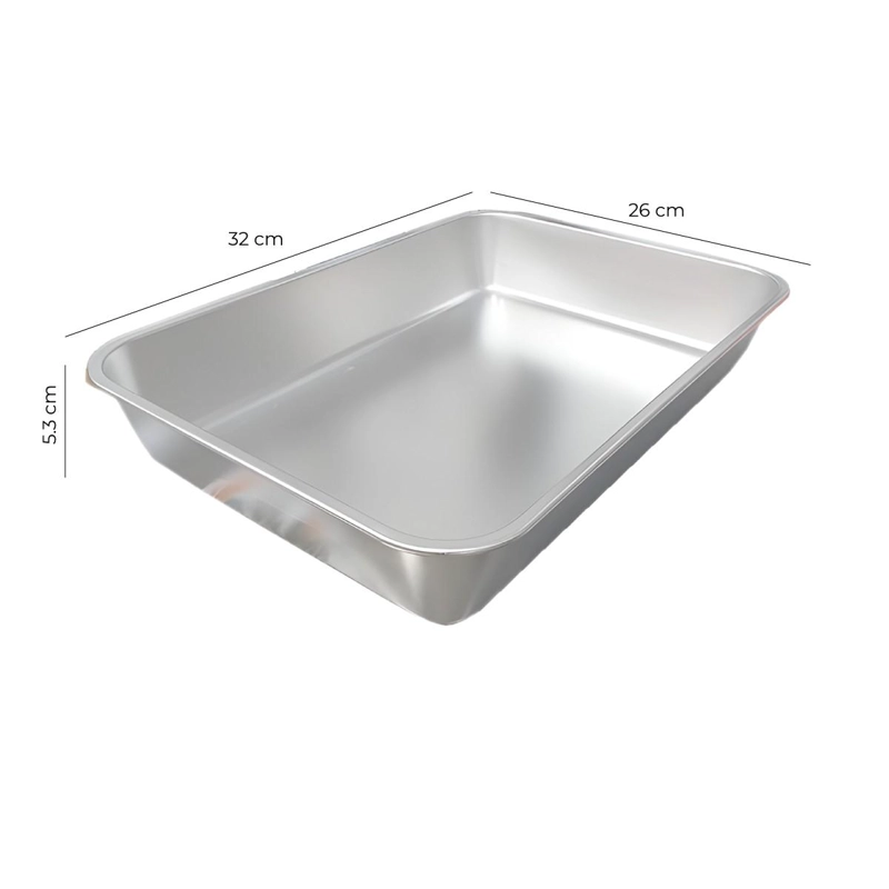 AZAFATE ACERO INOXIDABLE 32X26X5.3 CM - 7