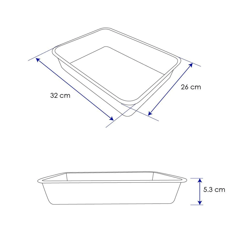 AZAFATE ACERO INOXIDABLE 32X26X5.3 CM - 8