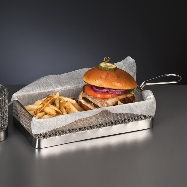 CANASTO FRITURA RECTANGULAR ACERO INOX 26 X 13 X 5 CM. - 3