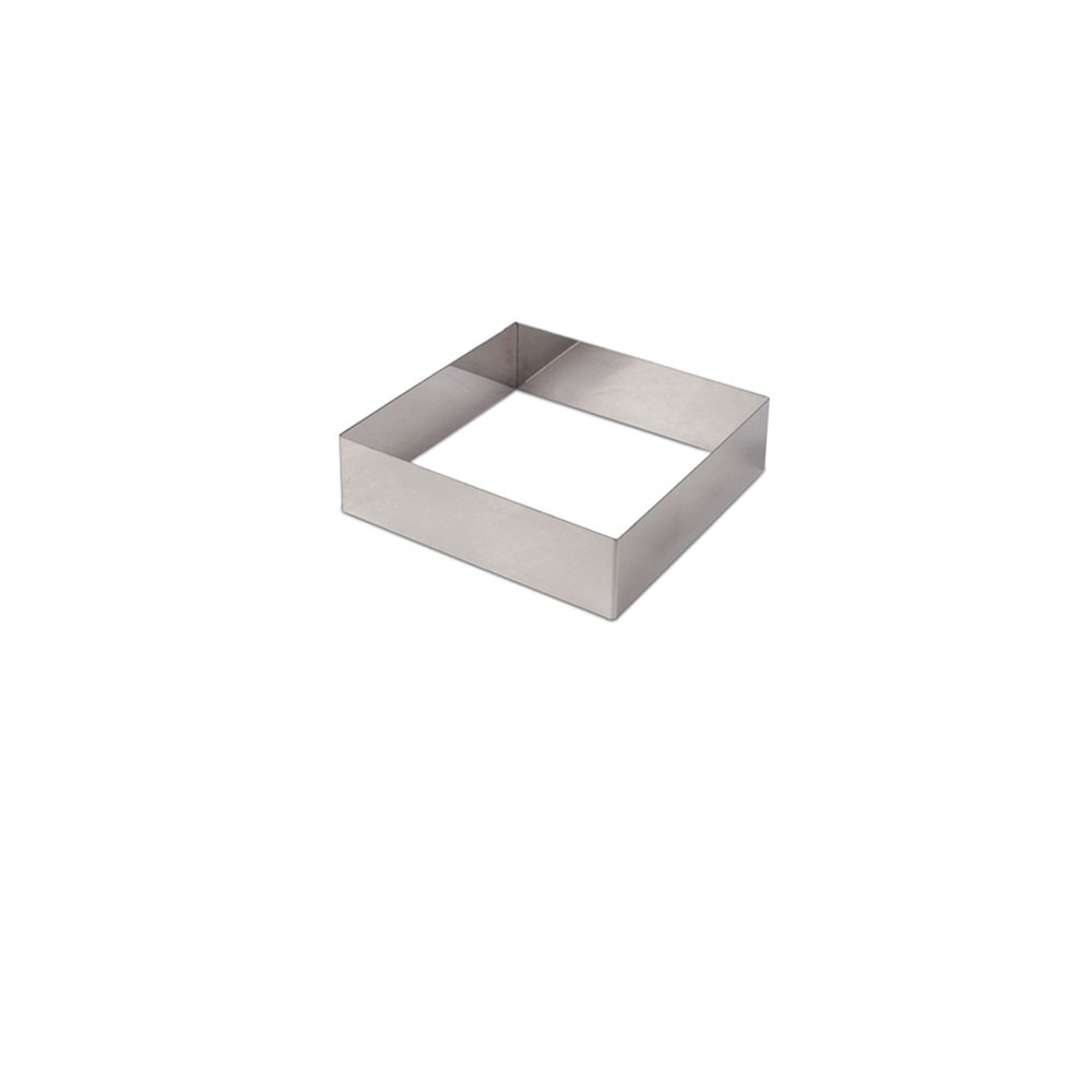MOLDE CUADRADO ACERO INOX 10 X 10 X 4 CM - 1