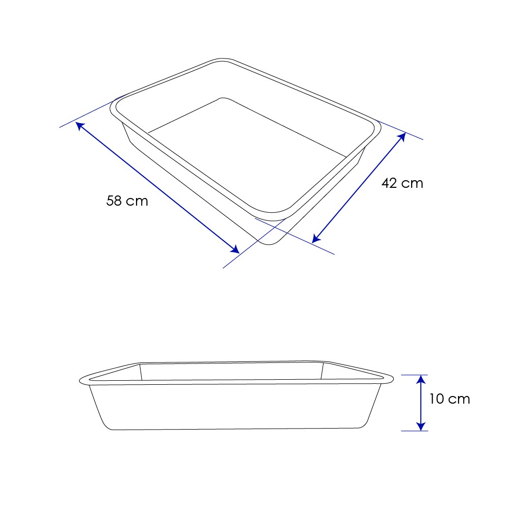 AZAFATE ACERO INOX 58*42*10 CM. - 6