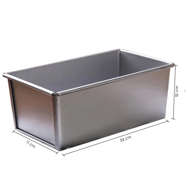 MOLDE DE PAN ALUMINIO CON TAPA 33X11X12 CM - 2