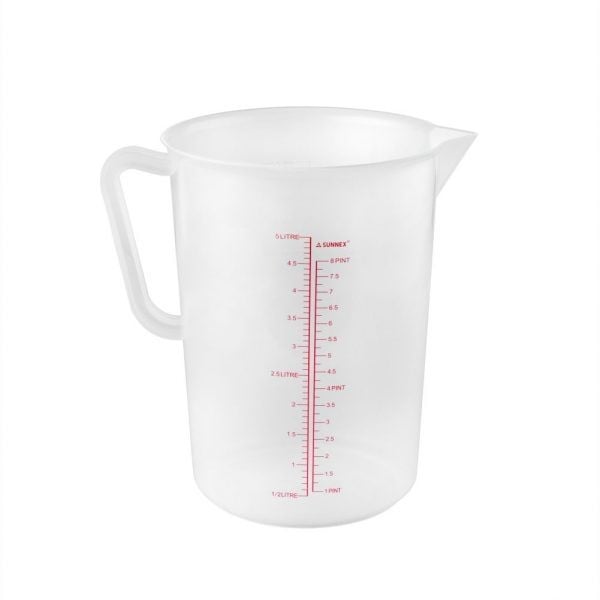 JARRO GRADUADO POLYPROPILENO TRANSP. 5 LT - 1