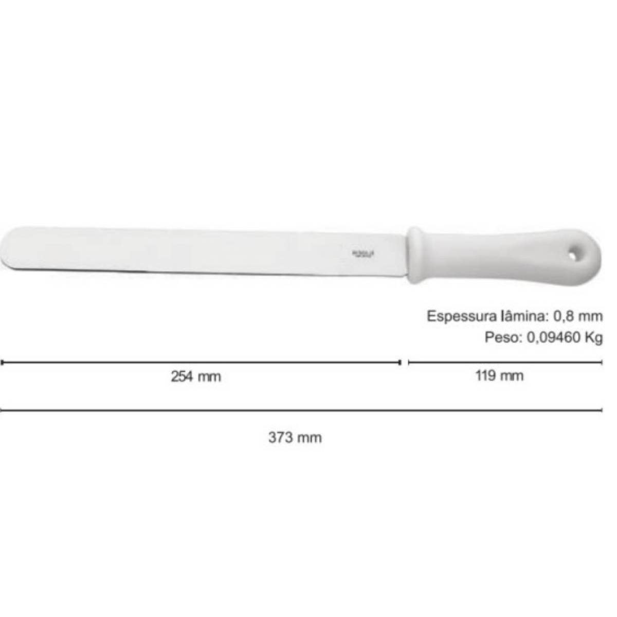 ESPATULA PASTELERA 25CM MANGO BLANCO - 2