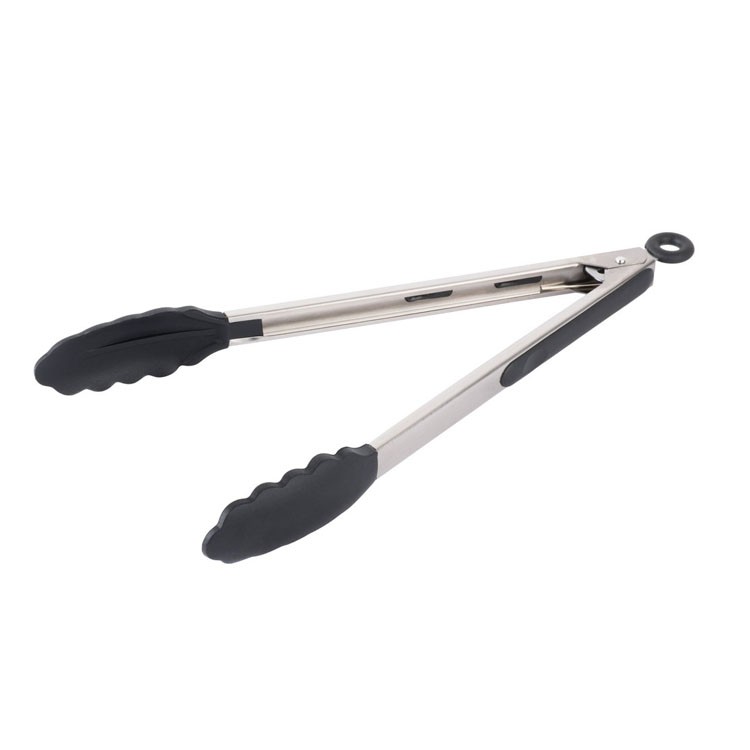 TENAZA ACERO INOX CON PUNTA DE SILICONA 30 CM - 3