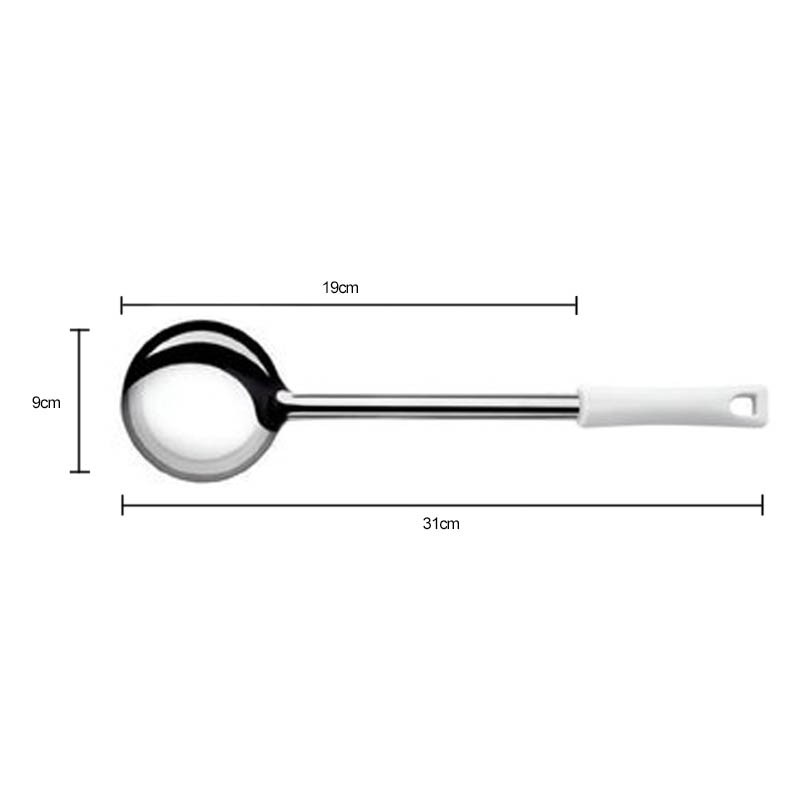 CUCHARON ACERO INOX 65 ML MANGO BLANCO DURAFIO - 3